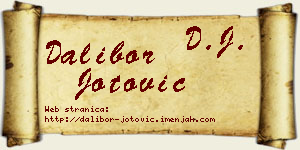 Dalibor Jotović vizit kartica